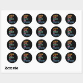 Sticker Rond Plan de cours de rentrée pour la génération Z Alph (Feuille)