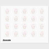 Sticker Rond Plan de Cupcake (Feuille)