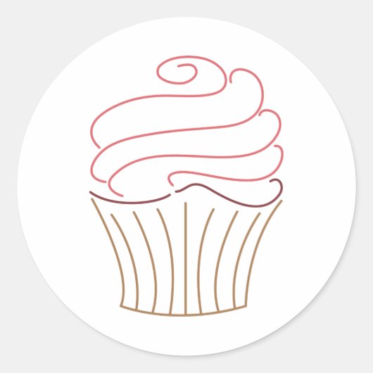 Sticker Rond Plan de Cupcake (Devant)