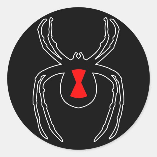 Sticker Rond Plan de la veuve noire (Devant)