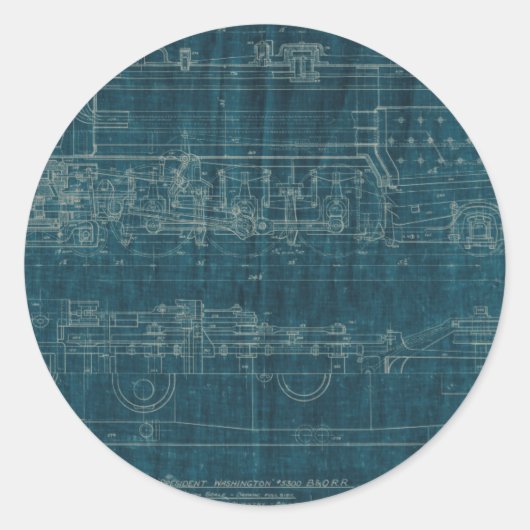 Sticker Rond Plan directeur du train I (Devant)