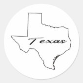Sticker Rond Plan du Texas (Devant)
