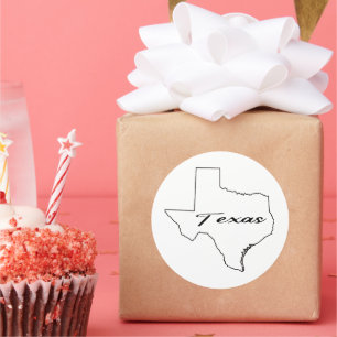 Sticker Rond Plan du Texas