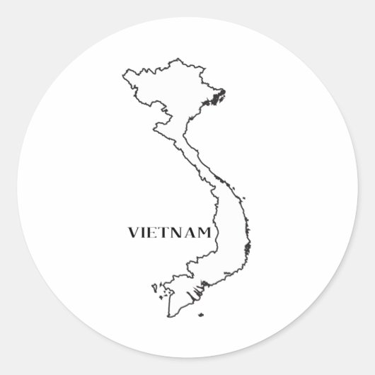 Sticker Rond Plan Du Vietnam (Devant)