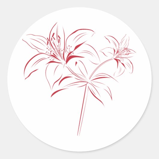 Sticker Rond Plan Lily (Devant)