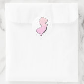 Sticker Rond Plan rose du New Jersey (Sac)