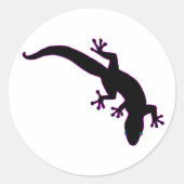 Sticker Rond Plan rose GECKO (Devant)