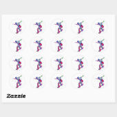 Sticker Rond Planche à roulettes (Feuille)
