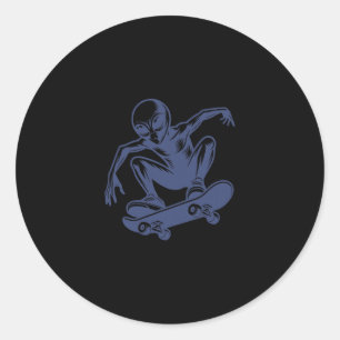 Sticker Rond Planche à roulettes Hommes Skateur Planche à roule