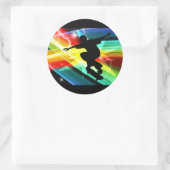 Sticker Rond Planche à skate dans Criss Cross Lightning (Sac)