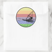 Sticker Rond Planche à voile (Sac)