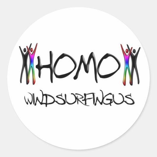 Sticker Rond planche à voile homo (Devant)