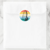 Sticker Rond Planche à voile Planche à voile Surf planche à voi (Sac)