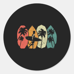 Sticker Rond Planche de skimboard vintage pour hommes pour la p