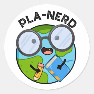 Sticker Rond Planerd Funny Planet Puns