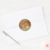 Sticker Rond PLANET JUPITER'S MOON EUROPA (système solaire) ~ (Enveloppe)