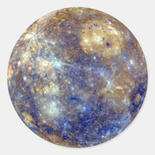 Sticker Rond PLANET MERCURY v2 (système solaire) ~