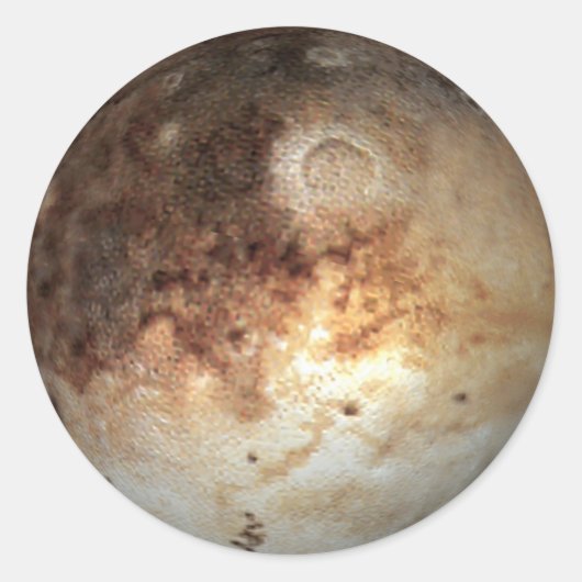 Sticker Rond PLANET PLUTO (système solaire) ~ (Devant)