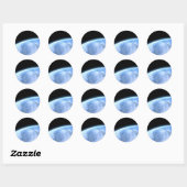 Sticker Rond planète bleue (Feuille)