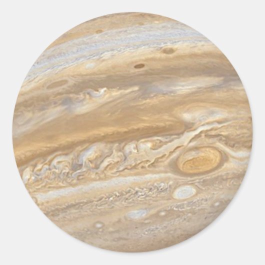 Sticker Rond Planète Jupiter (Devant)