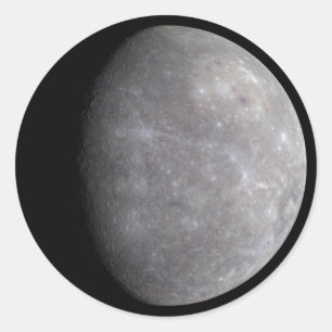 Sticker Rond Planète Mercure dans l'espace