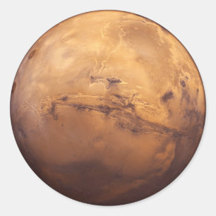 Sticker Rond Planète rouge Mars