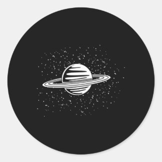 Sticker Rond Planète Saturn Bagues Système solaire de l'espace 