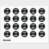 Sticker Rond Planète sur le profit (Feuille)