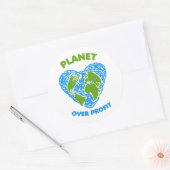 Sticker Rond Planète sur profit (Enveloppe)