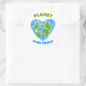 Sticker Rond Planète sur profit (Sac)