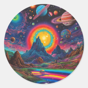 Sticker Rond Planètes sauvages 2
