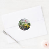 Sticker Rond Planeur Avec Cactus À Fleur Jaune (Enveloppe)