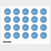 Sticker Rond Planeur de para alimenté (Feuille)
