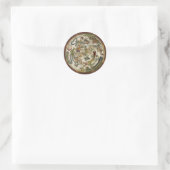 Sticker Rond Planisphère céleste vintage par Peter Apian (Sac)