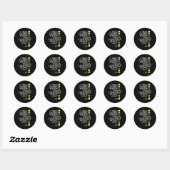 Sticker Rond Plano Texas Total Solar Eclipse 2024 (Feuille)