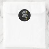 Sticker Rond Plano Texas Total Solar Eclipse 2024 (Sac)