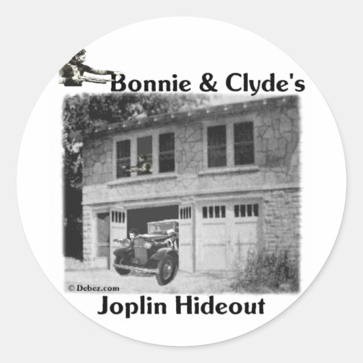 Sticker Rond Planque mignonne et de Clyde de Joplin (Devant)