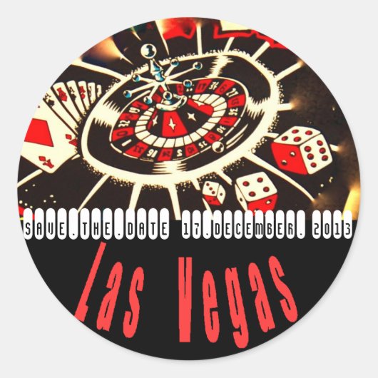 Sticker Rond Plans Mariages Las Vegas Icons (Devant)