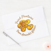 Sticker Rond Plantains frits maison Bananes de la cuisine (Enveloppe)