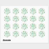 Sticker Rond Plante de serpent Sansevieria Pot Imprimer (Feuille)