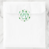 Sticker Rond Plante de serpent Sansevieria Pot Imprimer (Sac)