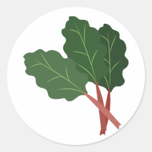 Sticker Rond Plante Rhubarb