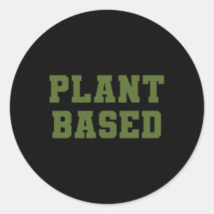 Sticker Rond Plante Sed Diet Dino Vegetarian Nature Herbiv