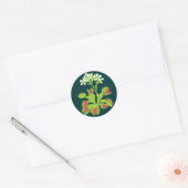 Sticker Rond Plante Vénus Flytrap (Enveloppe)