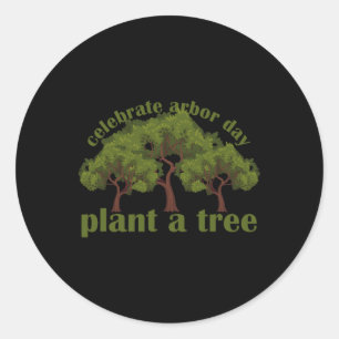 Sticker Rond Plantes Arbres Von Arbor Day Être écologiste 1