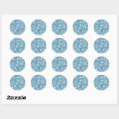 Sticker Rond plantes botaniques (Feuille)