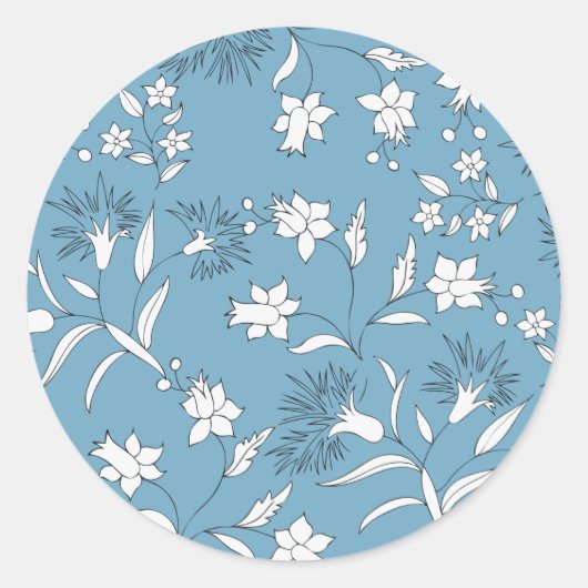 Sticker Rond plantes botaniques (Devant)