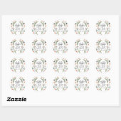 Sticker Rond Plantes et fleurs (Feuille)
