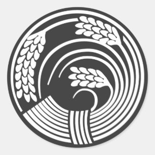Sticker Rond plantes [Famille Crest]