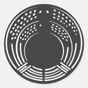 Sticker Rond plantes [Famille Crest]